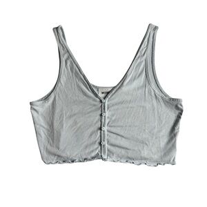 Weekday Viola Crop Button Front‎ Tank Top Women’s Size Medium